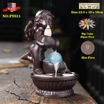 Ceramic Backflow Incense Burner Dragon Mountain Waterfall 001 & 60PCS Cones Gift. Fixed Price $15.99.