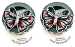 2-PACK Bath & Body Works Scentportable Holder Car Visor Vent Silver Butterfly. Fixed Price $19.90.