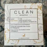 Clean Reserve. Soy Blend Natural Eco Friendly Candle Fresh Linens Scent. 8OZ. Fixed Price $29.99.