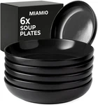 Miamio - 30 Oz Set Of 6 Pasta Bowls/salad Bowls, Plates Wide And Shallow. Fixed Price $61.28.