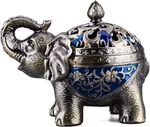 Cool Metal Backflow Incense Holder Elephant Cone Burner Navy Blue. Fixed Price $26.80.