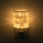 Scentsy Glittering Greetings Merry & Bright Plug Wax Mini Warmer New Box. Fixed Price $14.00.