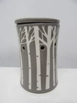 Scentsy Aspen Grove Birch Trees Gray & White Premium Full Size Wax Warmer. Fixed Price $29.50.