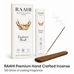 Raahi Fancy Flora Incense Sticks With Holder 120 6 Pack Hand Crafted 180G. Fixed Price $11.99.