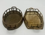 Vintage Brass Bamboo Rail Handle Gallery Trays Set Of 2 Vanity Decorative. Fixed Price $69.95.