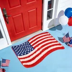 Patriotic Bath Rug Tufted Mat Non Slip 4TH Of July American Flag Stars Stri. Fixed Price $35.99.