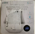 Pure Enrichment Ultrasonic Cool Mist Premium Silver Humidifier Humidifying Nib. Fixed Price $34.99.