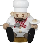 Mini Incense Burner Chef Bratmeister Pan Artist White 8CM New Wooden. Fixed Price $90.60.