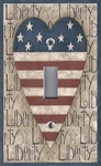 Light Switch Plate Outlet Covers American Flag Stars Stripes Patriotic * Heart. Fixed Price $12.00.