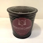 Aquiesse French Oak Currant Scented 11 Oz Soy Candle -ribbed Metal New W/o Box. Fixed Price $19.99.