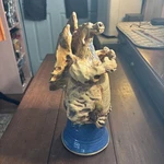 Vintage Collectible Signed Dragon Clay Incense Burner Figure Sculpture.. Fixed Price $58.42.