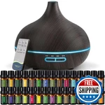 Sacatr 550ML Diffuser With 30X5 Essential Oils, Ultrasonic Technology, Re. Fixed Price $61.98.