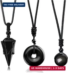 Jovivi 3 Pcs Healing Crystal Stone Necklaces Set For Women Natural Amethyst. Fixed Price $30.09.