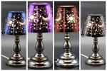 Fragrance Touch Lamp Oil Warmer Silver Metal Glass Sky View Corded Plug-in. Fixed Price $41.99.