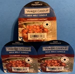 Yankee Candle Wax Melt Singles Cranberry Chutney X3 Packs .8 Oz Each (LOT#1). Fixed Price $5.10.