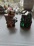 2 Haunted House Witch Nightlight Wallflower Bath Body Works Plug In Broken. Fixed Price $30.00.