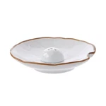 Ceramic Incense Stick Holder - White Leaves Design Ash Catcher Bowl. Fixed Price $27.93.