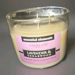 Rare Retired Candlelite Essential Elements Lavender Cedarwood 3-WICK Soy. Fixed Price $34.99.