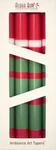Aloha Bay - Merry Christmas Unscented 9" Tapers Candles, 4 Pack Coconut Wax. Fixed Price $14.50.
