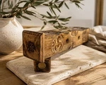 Hand Carved Wooden Incense Burner Tower Om Symbol Cone Stick Holder Boho Decor. Fixed Price $19.95.