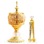 Xisakaca Gold Burner Holder, Bakhoor Frankincense Charcoal B,. Fixed Price $24.64.
