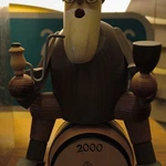 Kwo Handmade Wooden Incense Smoker Man With Pipe Goblet On Barrel 2000. Fixed Price $162.99.
