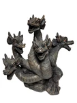 Hosley Elegant Expressions 5-HEADED Smoke Breathing Dragon Incense Burner Euc. Fixed Price $35.00.