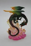 Realistic! Green Dragon Crystal Ice Base Figurine, Statue. Fixed Price $35.00.