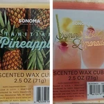 2 Packs Sonoma Wax Cubes Summer Berry Lemonade & Tahitian Pineapple Melts New. Fixed Price $8.00.