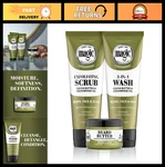 Beard Grooming Kit For Men - Cedarwood Oil, Butter, Scrub & Cleanser Set. Fixed Price $42.99.