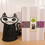 Scentsy Very Superstitious Black Cat Skeleton Wax Melt Warmer - Spooky With Box. Fixed Price $28.95.