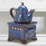 Fragrance Foundry Diffuser Porcelain Blue Teapot Stove Scented Oil Warmer 5" H. Fixed Price $25.90.