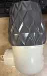 Scentsy Plug-in Nightlight Warmer Model 55245 Gray White Geometric Pattern. Fixed Price $20.00.