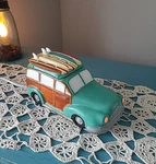 Scentsy Coastal Cruiser Warmer Vintage Station Wagon Car Head Lights Beach. Fixed Price $35.00.