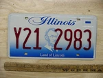 Vntg Expired Illinois License PLATE,TAG,Y21 2983,LAND Of LINCOLN,6" 12",MINT. Fixed Price $8.99.