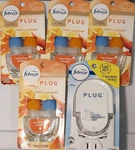Febreze Luxe Plug Amber Patchouli & Crisp Fall Breeze 4 Refills Warmer. Fixed Price $42.99.