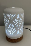 Earnest Living White Ceramic Essential Oil Diffuser With Timer Night Light. Fixed Price $37.55.