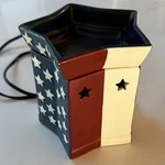 Scentsy Star Spangled Patriotic Usa Flag Wax Warmer Retired Discontinued Box. Fixed Price $39.99.