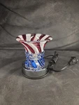 New 3-WAY Touch Lamp Electric Wax Melt Warmer Red White Blue Patriotic Glass.... Fixed Price $13.99.