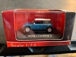 Yat Ming Road Collection Mini Cooper Blue White 1:72 Used Box Wear Tear. Fixed Price $32.00.