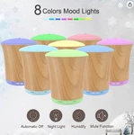 Luscreal Essential Oil Diffuser & Humidifier - Woodgrain 8 Colored Light Modes. Fixed Price $19.99.