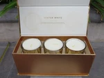 Illume Winter White Soy Candle Mini Luxe Sanded Mercury Glass 3 Pack Box. Fixed Price $27.00.