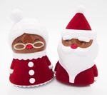 Bath Body Works Red Flocked Mr. + Mrs. Claus Santa Wallflower Plugin Set New. Fixed Price $29.90.