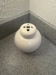 White Ceramic Incense Burner Jar Ventilated Lid Modern Minimalist. Fixed Price $7.77.