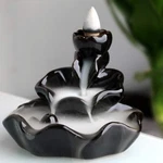 New Innozen Backflow Waterfall Cascading Incense Burner Black Ceramic. Fixed Price $12.00.