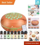 Whisper-quiet 550ML Aroma Diffuser With Auto Shut-off & Unique Wood Grain. Fixed Price $45.59.