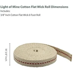 6' Cotton Flat Wick For Paraffin Oil Lamps. Fixed Price $19.19.