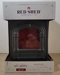 Red Shed Metal Flickering Fireplace Wax Warmer Convincing New Box. Fixed Price $27.90.