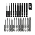 22PC Torx Head Screw Driver & Hex Allen Wrench Drill Bit Set Magnetic Steel. Fixed Price $30.33.