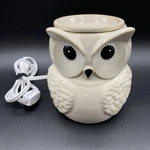 Scentsationals Intertek Light Up Owl Ceramic Wax Warmer Lamp Night 6" Tall. Fixed Price $14.99.